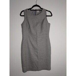 J. Crew Resume Dress Size 10 Gray Wool Blend Sheath Sleeveless WORK Career Lined